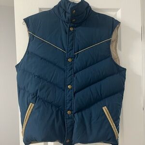 Woolrich Vintage Down Filled Navy Puffer Vest 80’s/90’s/Y2K Men Size Small